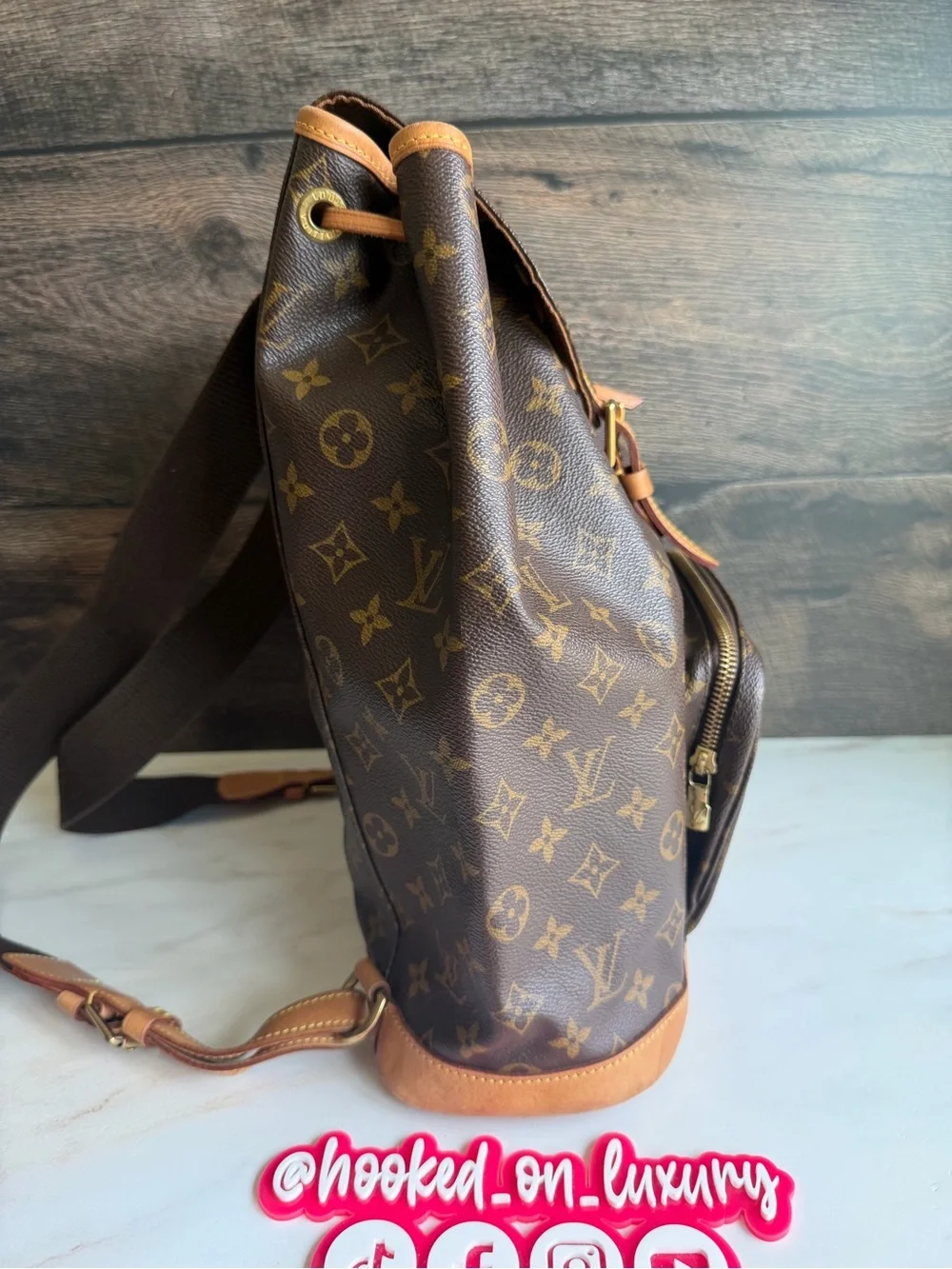 Authentic Louis Vuitton Montsouris GM Monogram Backpack Vintage Bag Tote